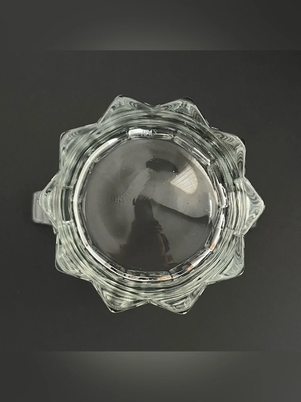 Crystal Glass Ice Bucket Fluted Base Handles Made in Italy Elegant Minimalist